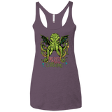 T-Shirts Vintage Purple / X-Small Merry Cthulhumas Women's Triblend Racerback Tank