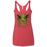 T-Shirts Vintage Red / X-Small Merry Cthulhumas Women's Triblend Racerback Tank