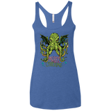T-Shirts Vintage Royal / X-Small Merry Cthulhumas Women's Triblend Racerback Tank