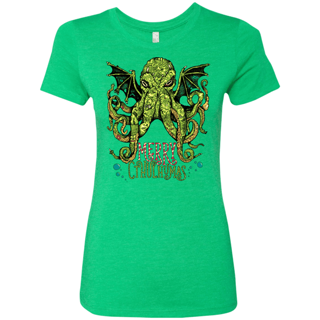T-Shirts Envy / Small Merry Cthulhumas Women's Triblend T-Shirt