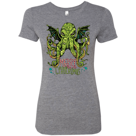 T-Shirts Premium Heather / Small Merry Cthulhumas Women's Triblend T-Shirt