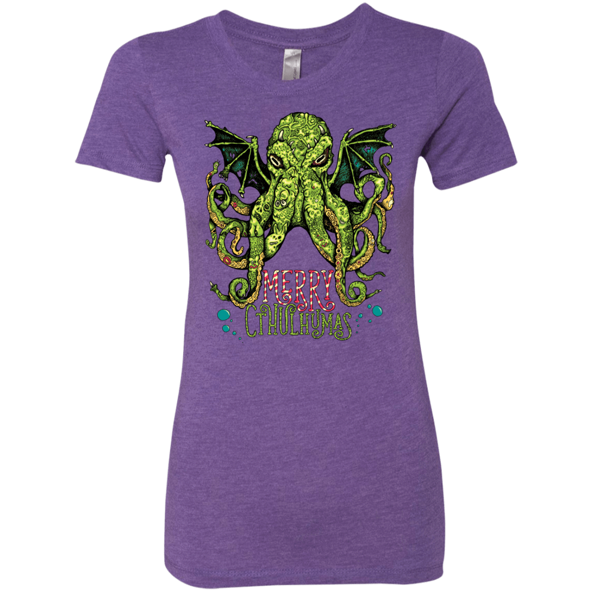 T-Shirts Purple Rush / Small Merry Cthulhumas Women's Triblend T-Shirt