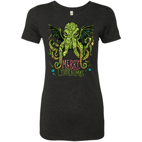 T-Shirts Vintage Black / Small Merry Cthulhumas Women's Triblend T-Shirt