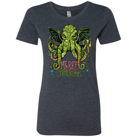 T-Shirts Vintage Navy / Small Merry Cthulhumas Women's Triblend T-Shirt
