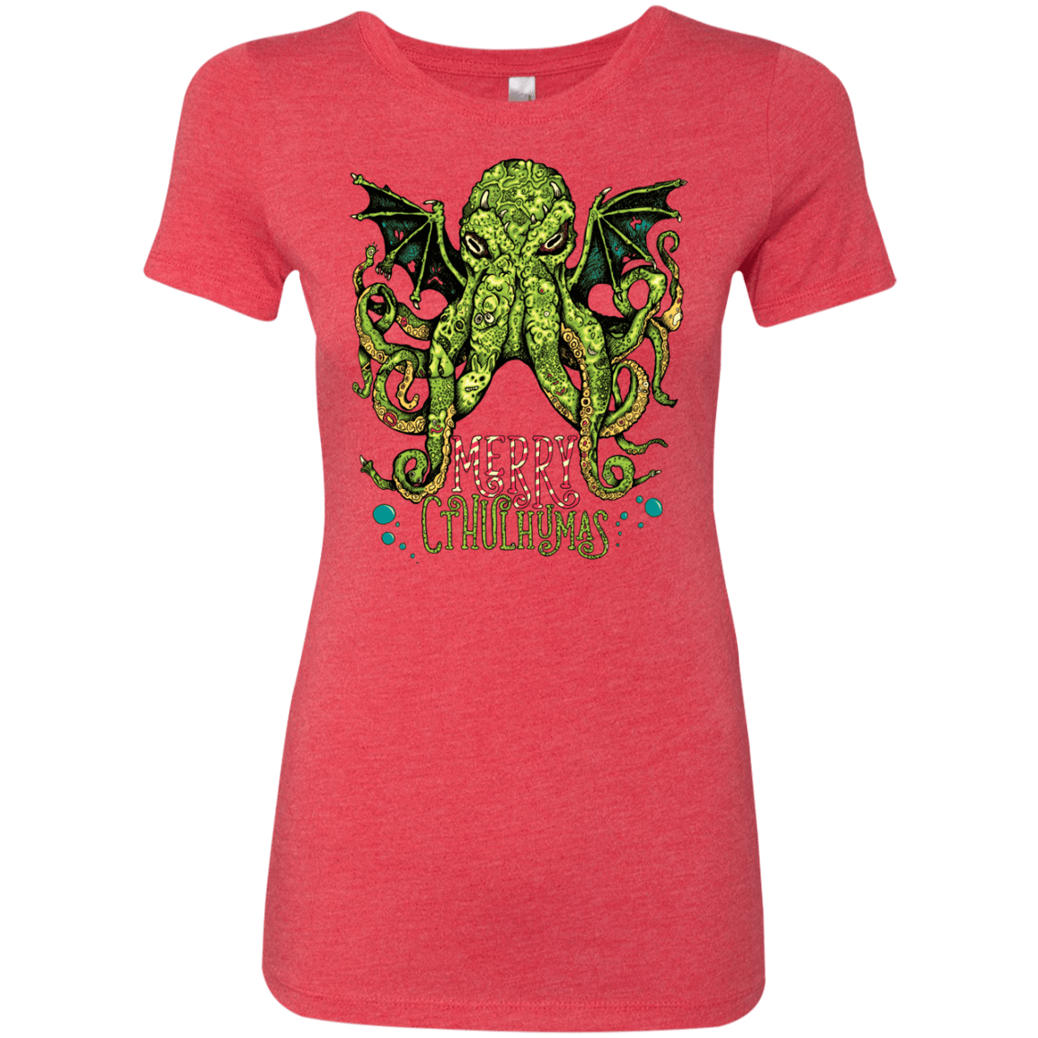 T-Shirts Vintage Red / Small Merry Cthulhumas Women's Triblend T-Shirt