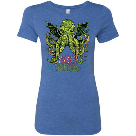 T-Shirts Vintage Royal / Small Merry Cthulhumas Women's Triblend T-Shirt