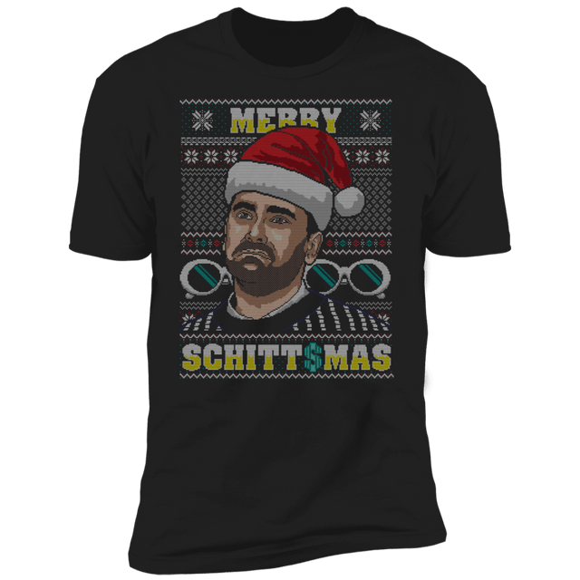 T-Shirts Black / X-Small Merry SCHITTSMAS Ugly Sweater Men's Premium T-Shirt