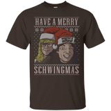 T-Shirts Dark Chocolate / S Merry Schwingmas T-Shirt