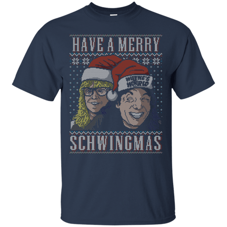 T-Shirts Navy / S Merry Schwingmas T-Shirt