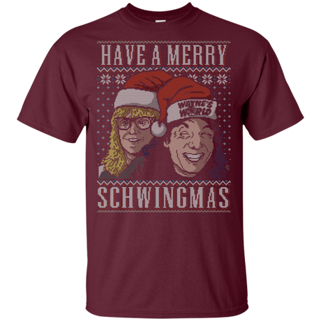 T-Shirts Maroon / YXS Merry Schwingmas Youth T-Shirt