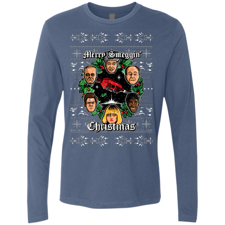 T-Shirts Indigo / Small Merry Smeggin Christmas Men's Premium Long Sleeve