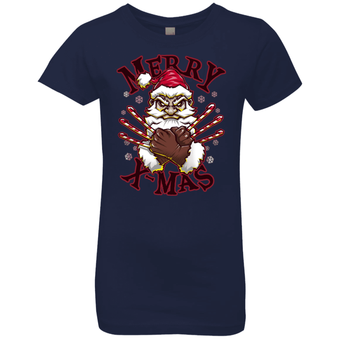 T-Shirts Midnight Navy / YXS Merry X-Mas Girls Premium T-Shirt