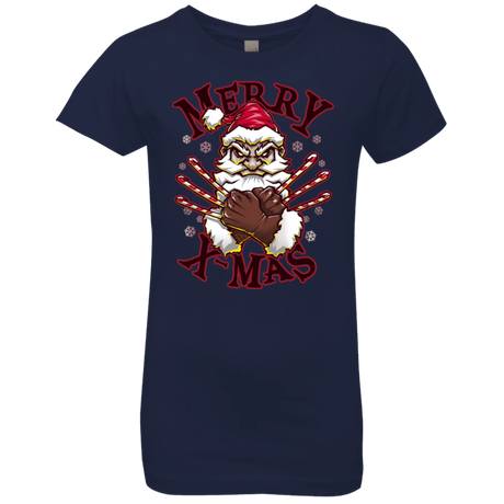 T-Shirts Midnight Navy / YXS Merry X-Mas Girls Premium T-Shirt