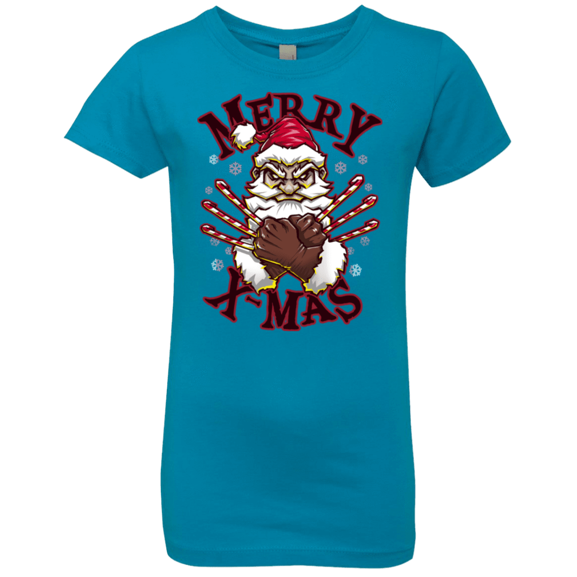 T-Shirts Turquoise / YXS Merry X-Mas Girls Premium T-Shirt