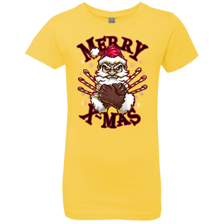 T-Shirts Vibrant Yellow / YXS Merry X-Mas Girls Premium T-Shirt