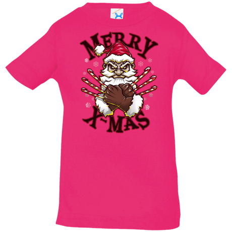 T-Shirts Hot Pink / 6 Months Merry X-Mas Infant Premium T-Shirt