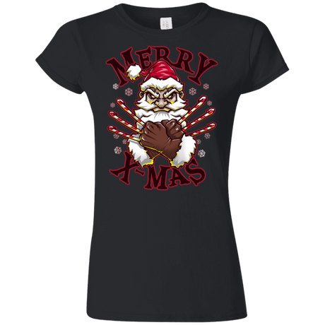 T-Shirts Black / S Merry X-Mas Junior Slimmer-Fit T-Shirt