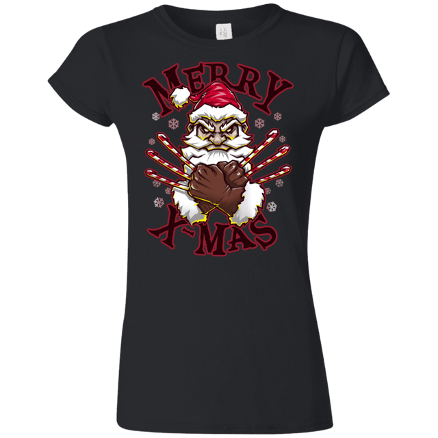 T-Shirts Black / S Merry X-Mas Junior Slimmer-Fit T-Shirt