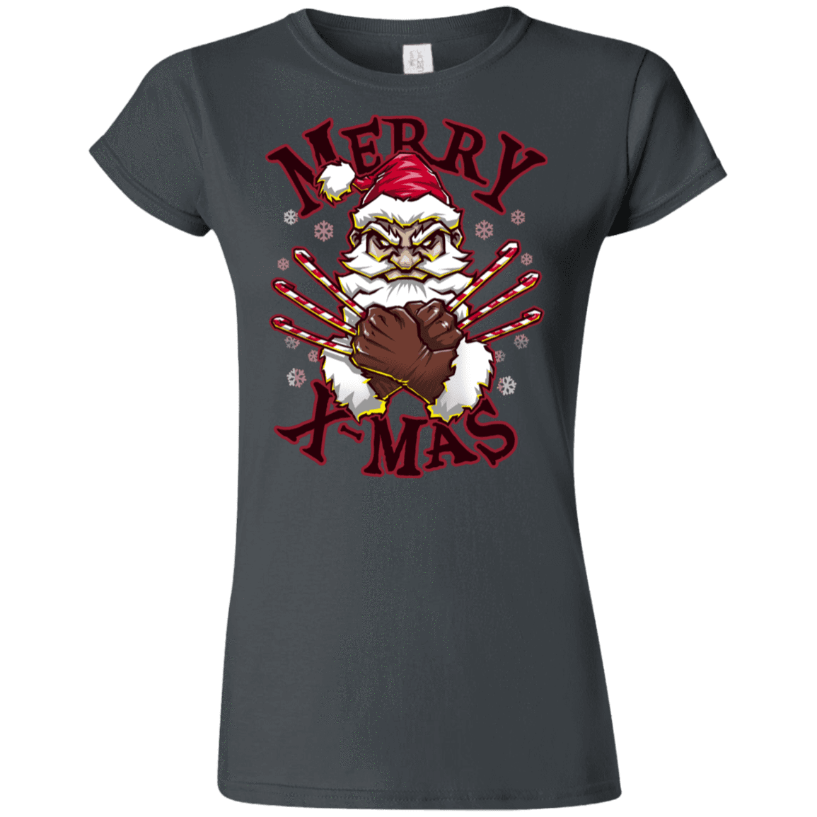 T-Shirts Charcoal / S Merry X-Mas Junior Slimmer-Fit T-Shirt