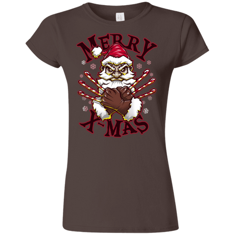 T-Shirts Dark Chocolate / S Merry X-Mas Junior Slimmer-Fit T-Shirt