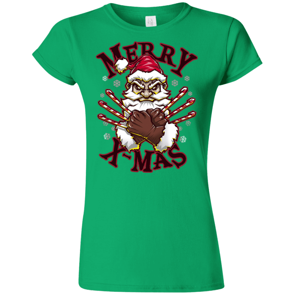 T-Shirts Irish Green / S Merry X-Mas Junior Slimmer-Fit T-Shirt