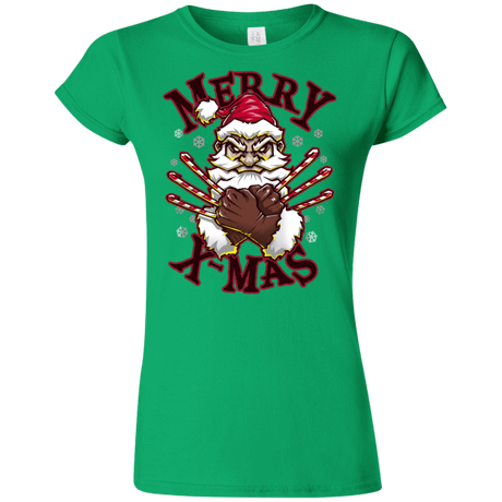 T-Shirts Irish Green / S Merry X-Mas Junior Slimmer-Fit T-Shirt