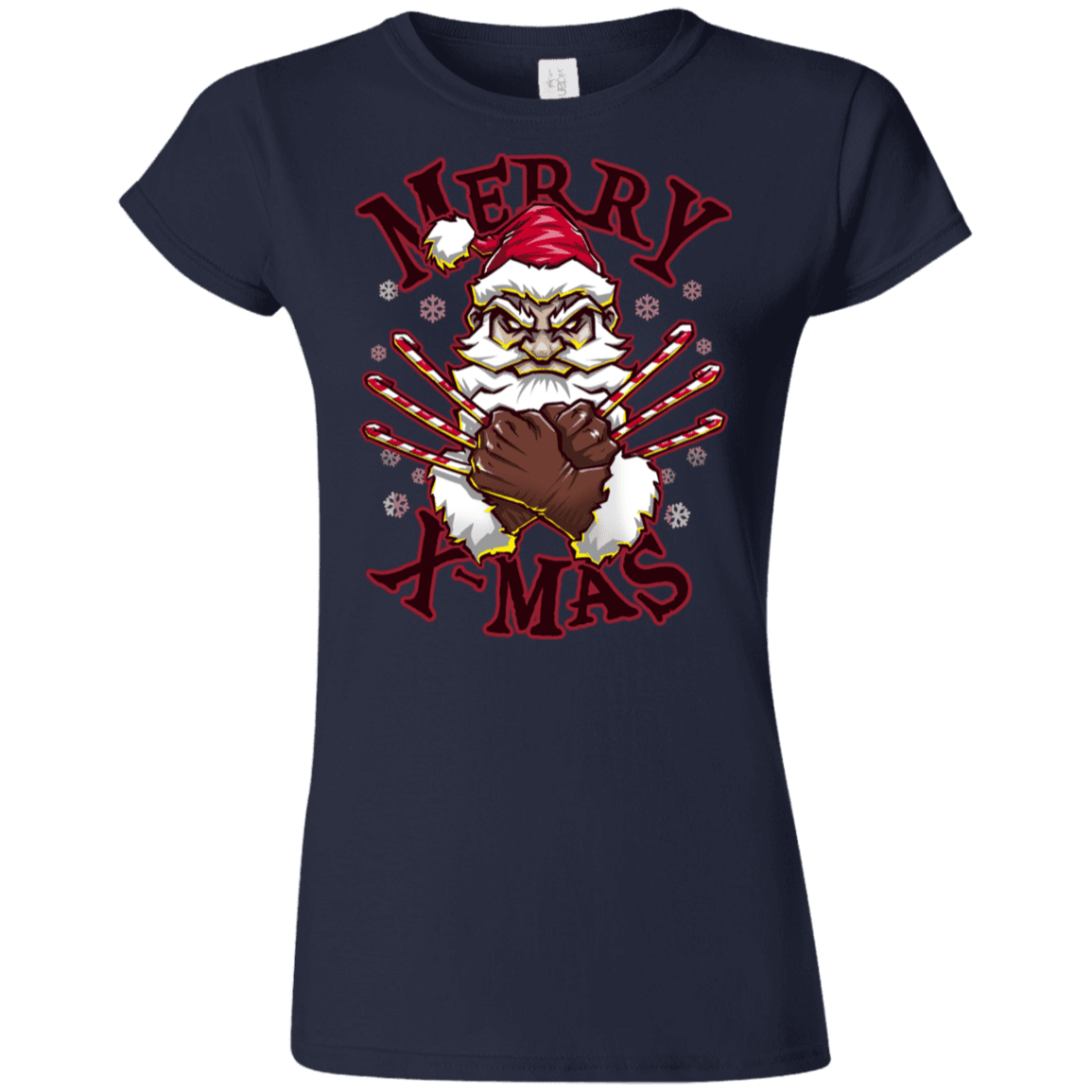 T-Shirts Navy / S Merry X-Mas Junior Slimmer-Fit T-Shirt