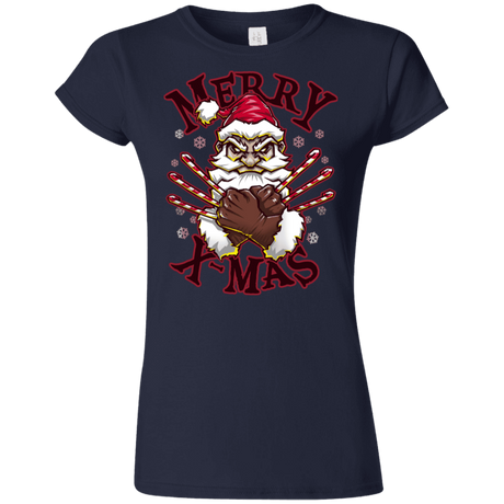 T-Shirts Navy / S Merry X-Mas Junior Slimmer-Fit T-Shirt