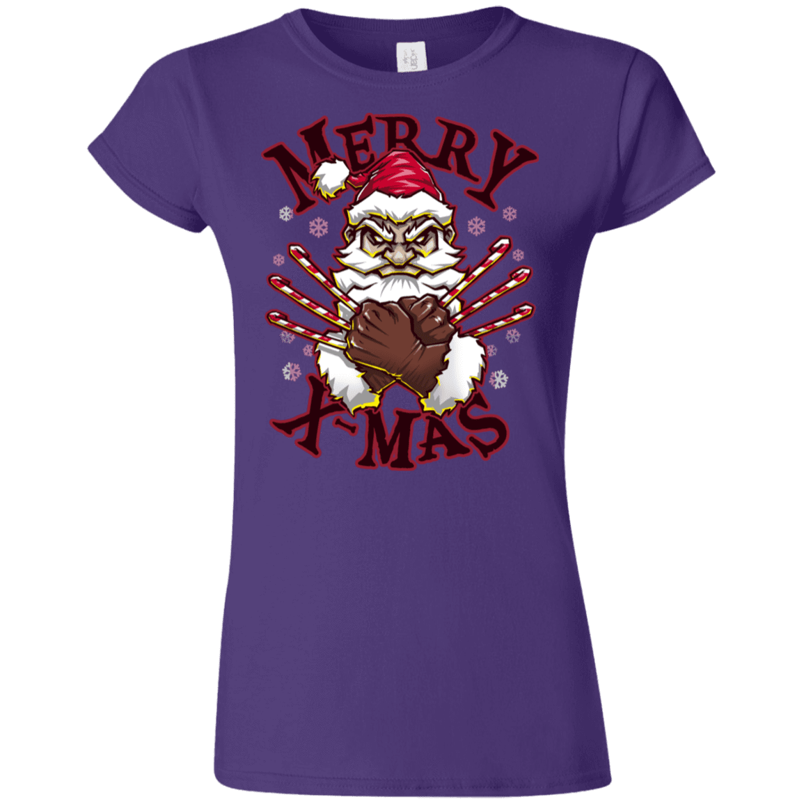 T-Shirts Purple / S Merry X-Mas Junior Slimmer-Fit T-Shirt