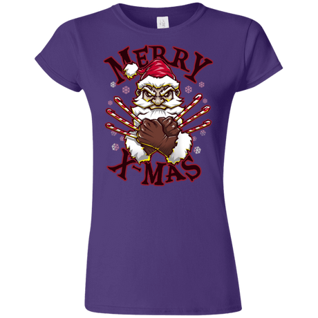 T-Shirts Purple / S Merry X-Mas Junior Slimmer-Fit T-Shirt