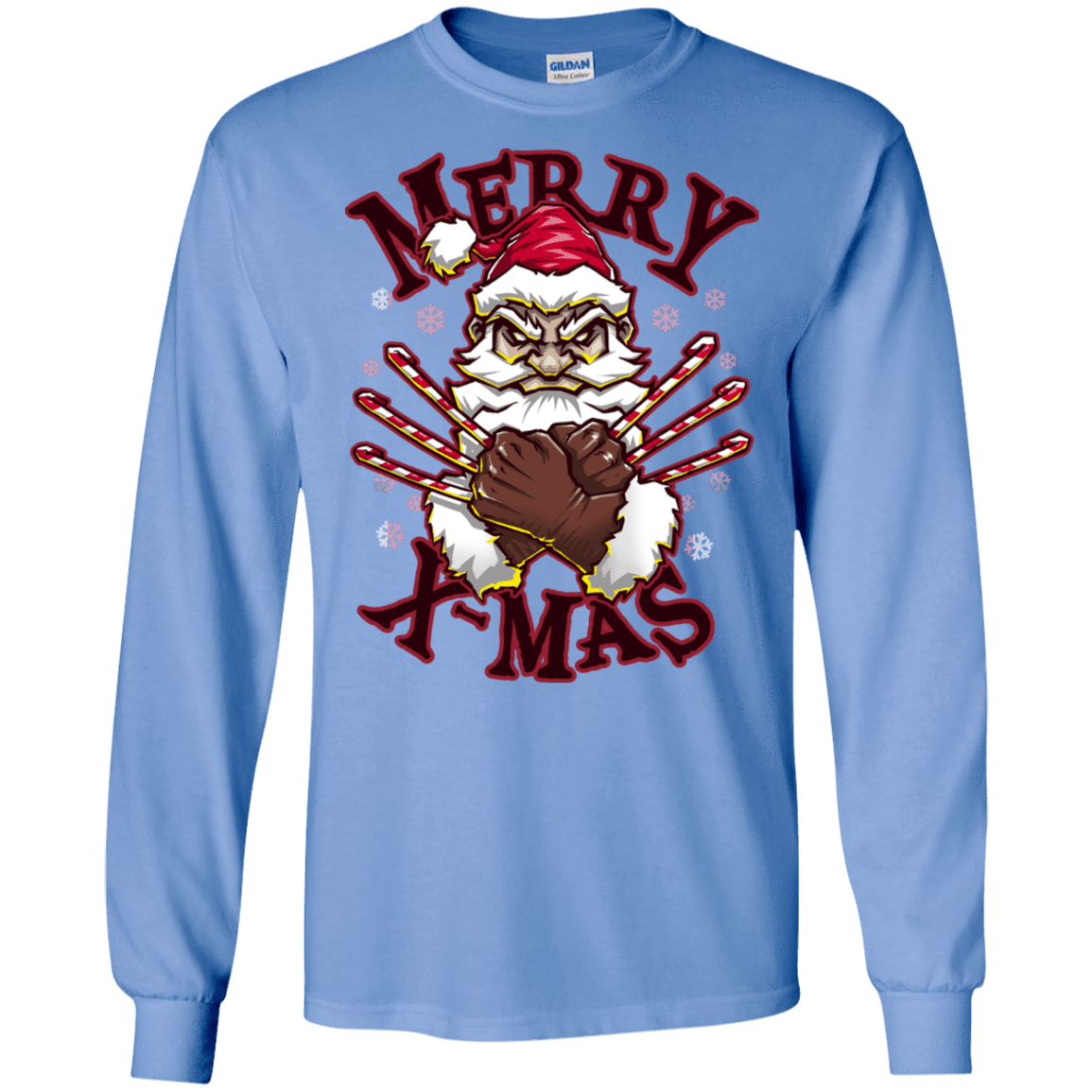 T-Shirts Carolina Blue / S Merry X-Mas Men's Long Sleeve T-Shirt