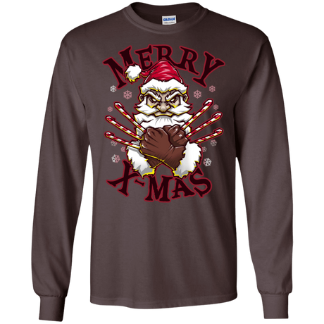 T-Shirts Dark Chocolate / S Merry X-Mas Men's Long Sleeve T-Shirt