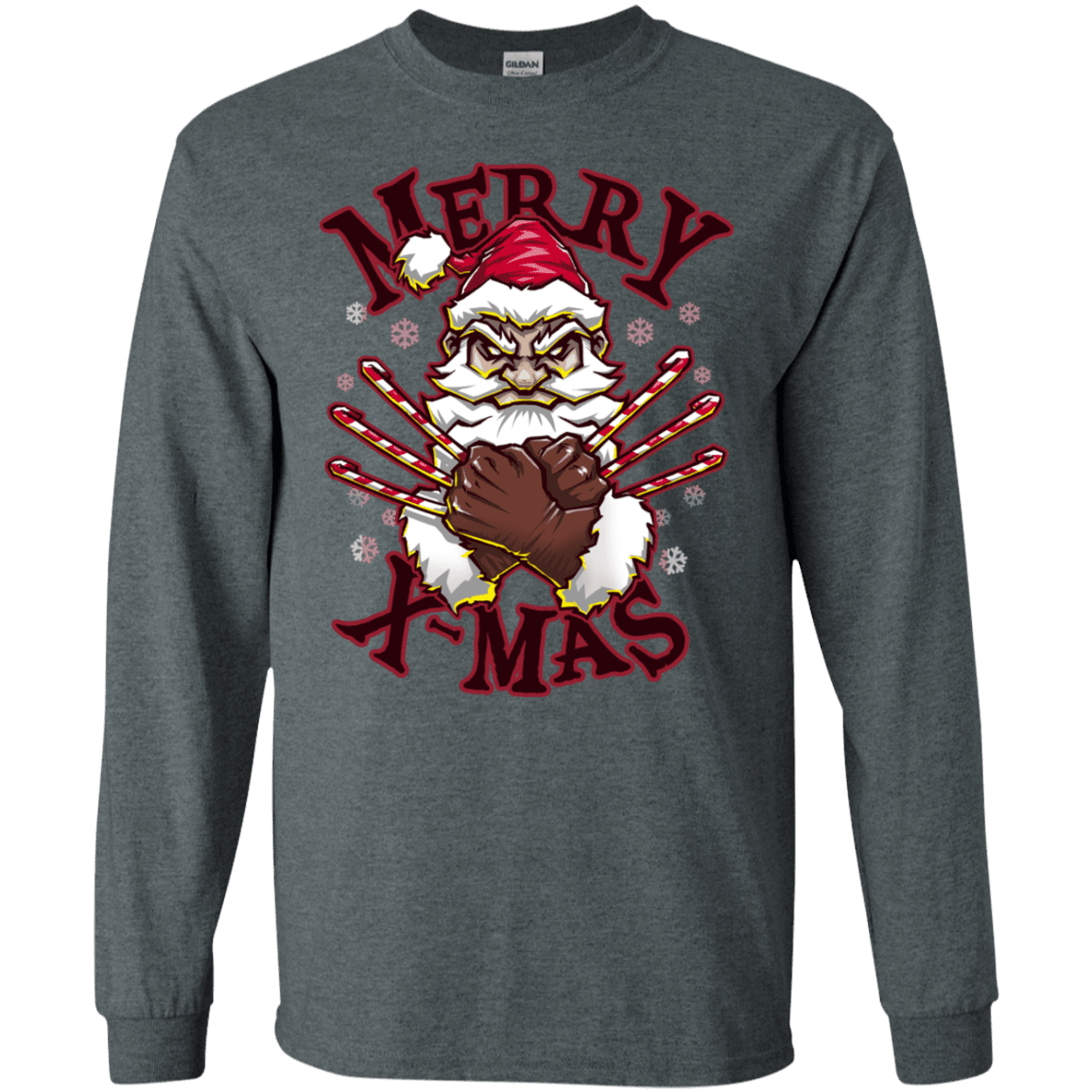 T-Shirts Dark Heather / S Merry X-Mas Men's Long Sleeve T-Shirt