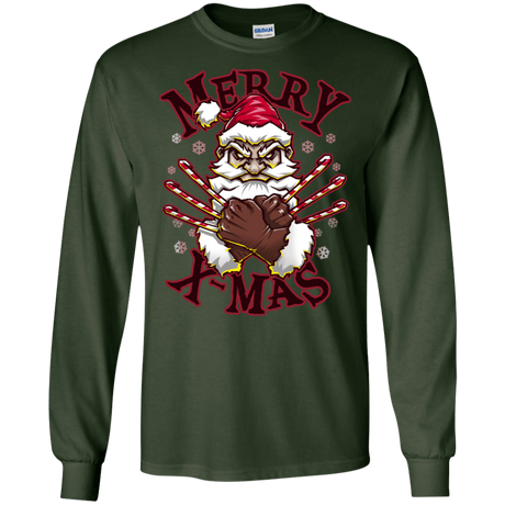 T-Shirts Forest Green / S Merry X-Mas Men's Long Sleeve T-Shirt