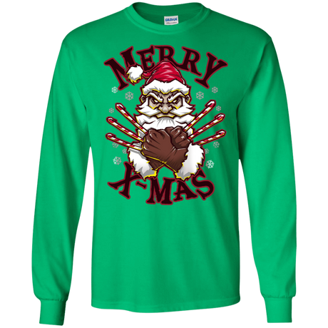 T-Shirts Irish Green / S Merry X-Mas Men's Long Sleeve T-Shirt