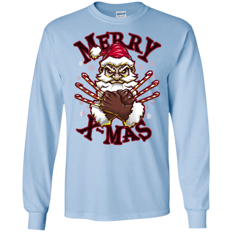 T-Shirts Light Blue / S Merry X-Mas Men's Long Sleeve T-Shirt