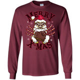 T-Shirts Maroon / S Merry X-Mas Men's Long Sleeve T-Shirt