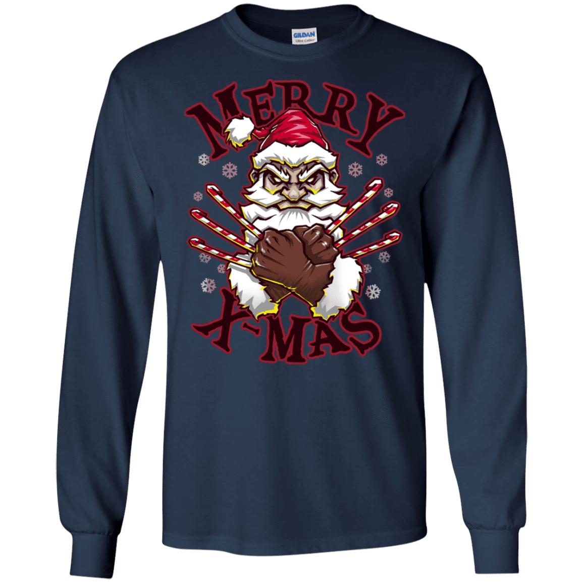 T-Shirts Navy / S Merry X-Mas Men's Long Sleeve T-Shirt