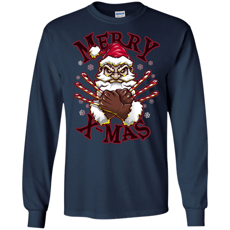 T-Shirts Navy / S Merry X-Mas Men's Long Sleeve T-Shirt