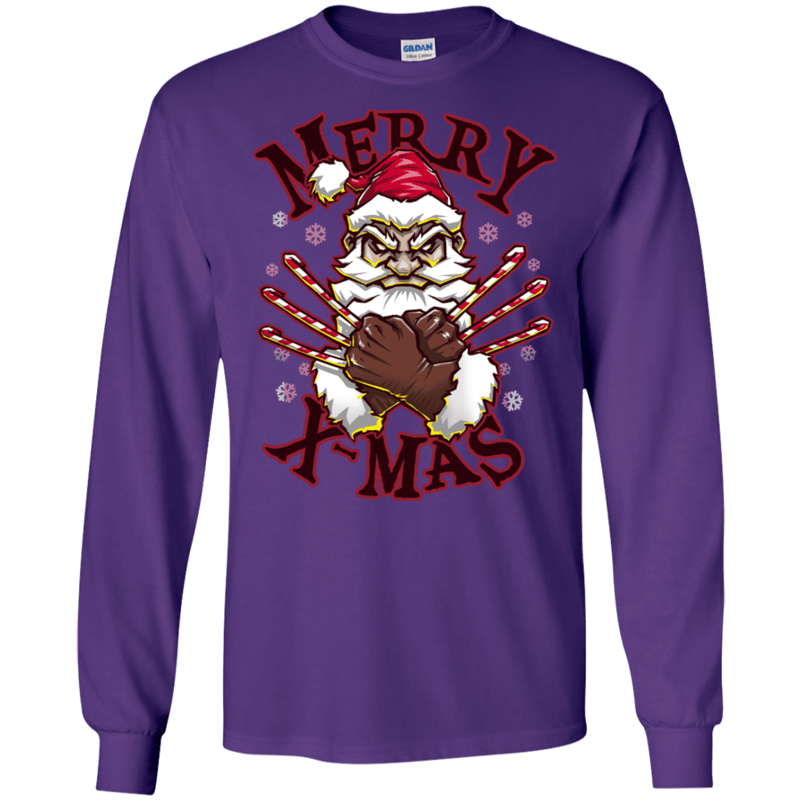 T-Shirts Purple / S Merry X-Mas Men's Long Sleeve T-Shirt