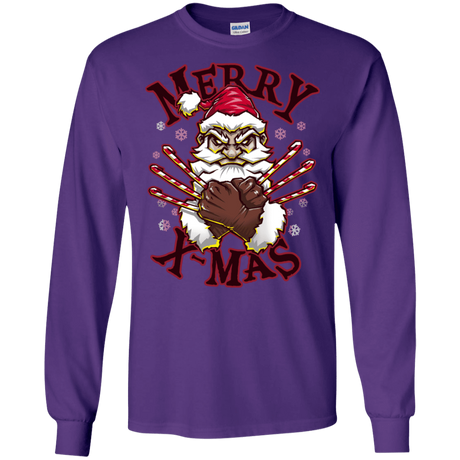 T-Shirts Purple / S Merry X-Mas Men's Long Sleeve T-Shirt