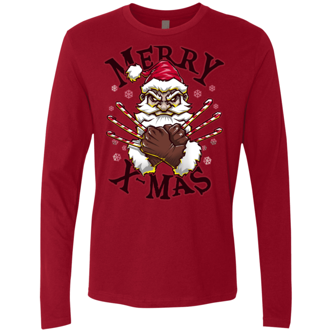 T-Shirts Cardinal / S Merry X-Mas Men's Premium Long Sleeve