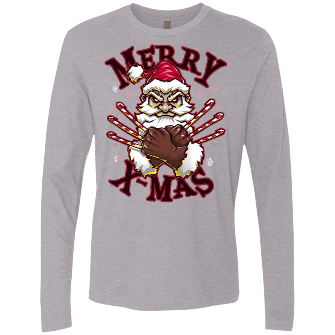 T-Shirts Heather Grey / S Merry X-Mas Men's Premium Long Sleeve