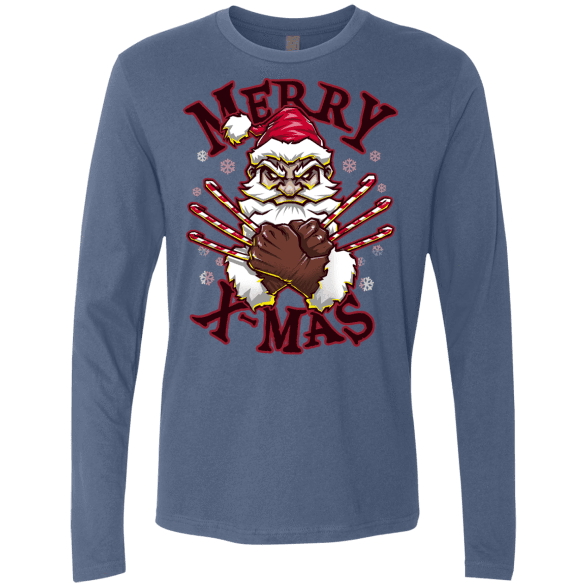 T-Shirts Indigo / S Merry X-Mas Men's Premium Long Sleeve