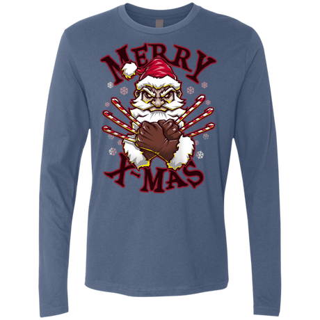 T-Shirts Indigo / S Merry X-Mas Men's Premium Long Sleeve