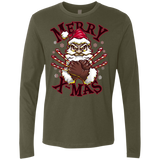 T-Shirts Military Green / S Merry X-Mas Men's Premium Long Sleeve