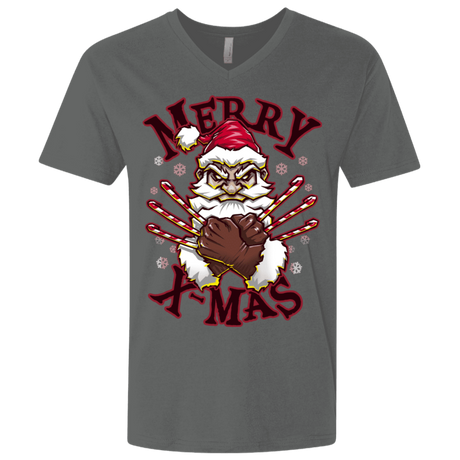 T-Shirts Heavy Metal / X-Small Merry X-Mas Men's Premium V-Neck