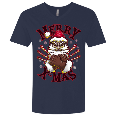 T-Shirts Midnight Navy / X-Small Merry X-Mas Men's Premium V-Neck