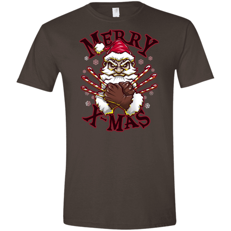 T-Shirts Dark Chocolate / S Merry X-Mas Men's Semi-Fitted Softstyle