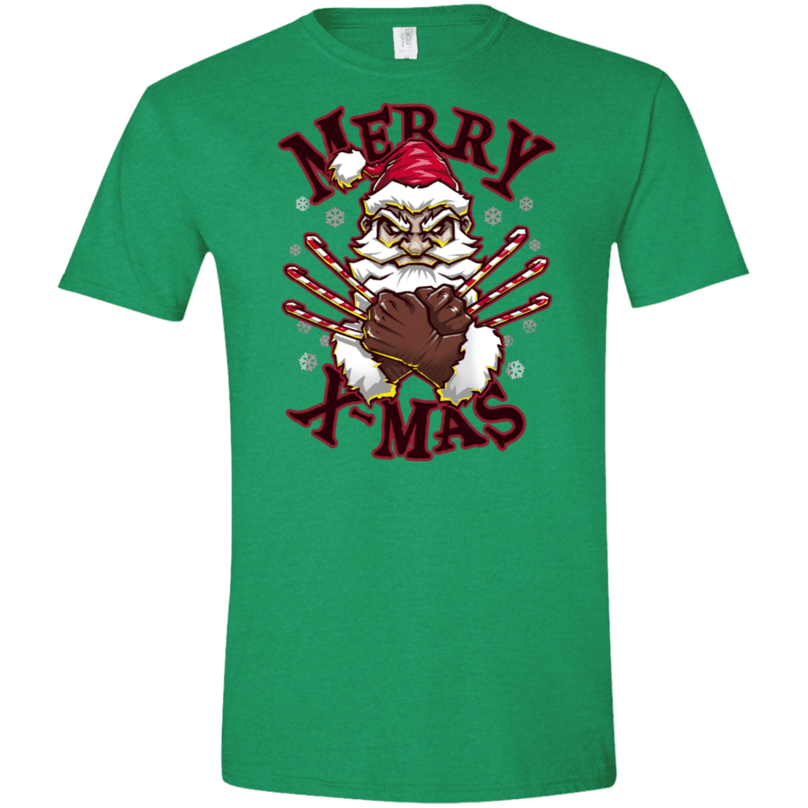 T-Shirts Heather Irish Green / M Merry X-Mas Men's Semi-Fitted Softstyle